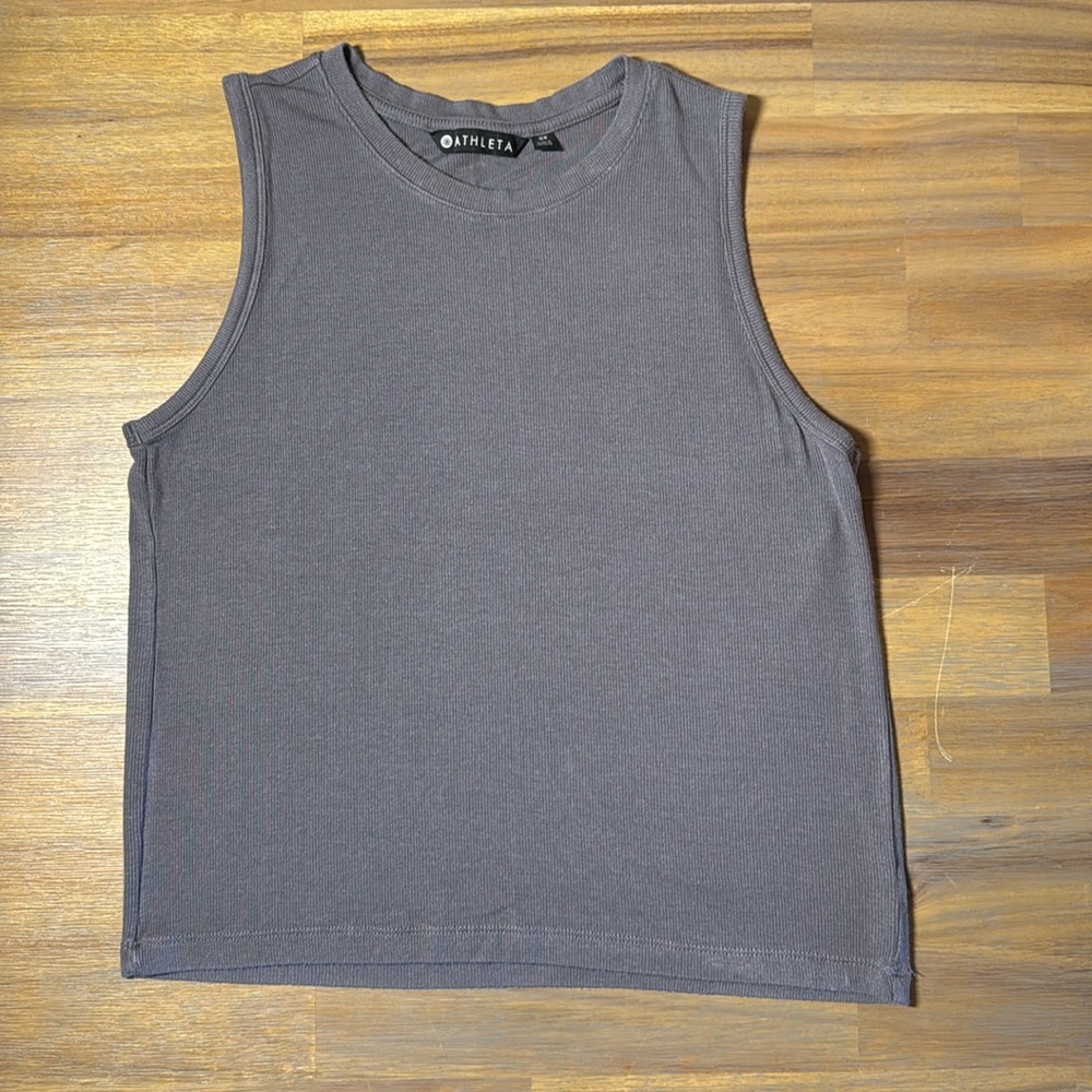 Athleta Gray Women's Ribber Tank Top